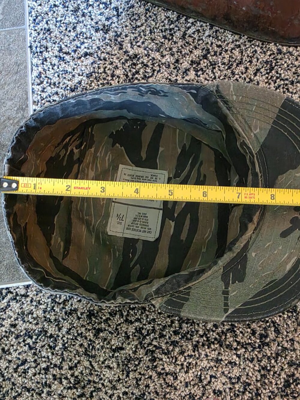 Vintage R&B Inc Military Camo Hot Weather Patrol Cap Hat Size 7 3/4 USA - Picture 7 of 7